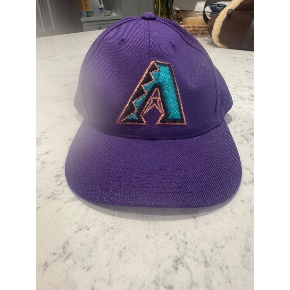 Arizona Diamondbacks MLB Snapback Hat Purple Teal Outdoor Cap Mens S/M‎ Vintage